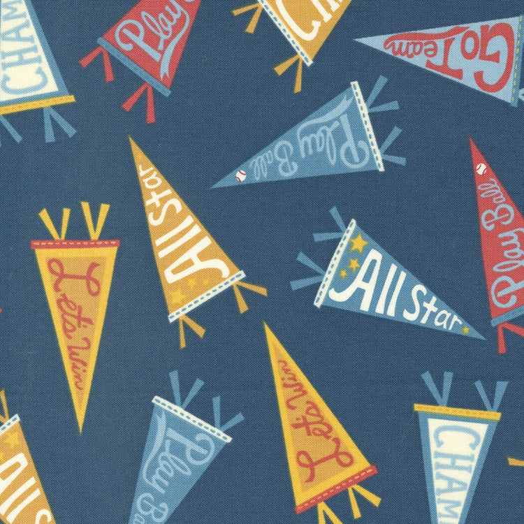 All Star Pennant Party Navy by Stacy Iest Hsu of Moda Fabrics - 20853 19