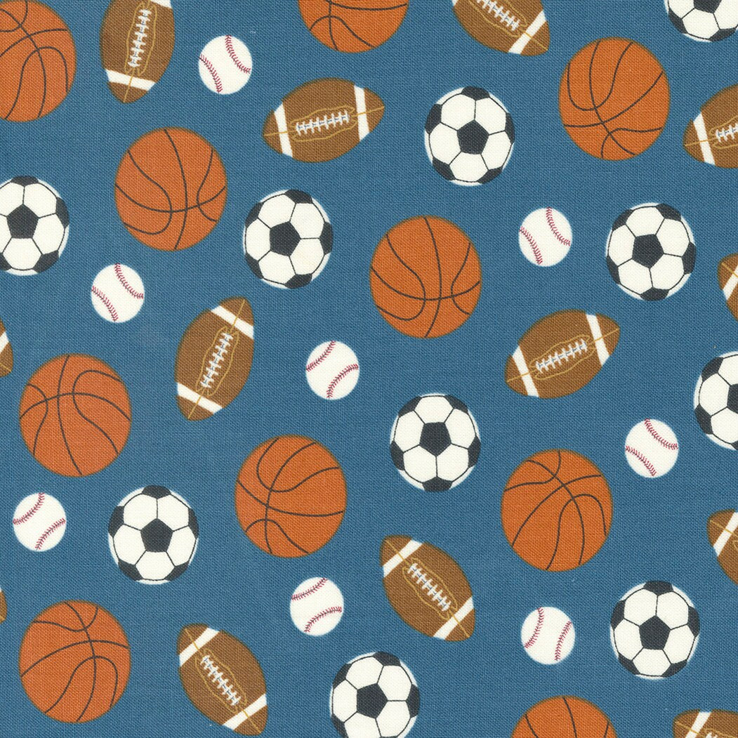 All Star Kick and Throw Blue by Stacy Iest Hsu of Moda Fabrics - 20854 18