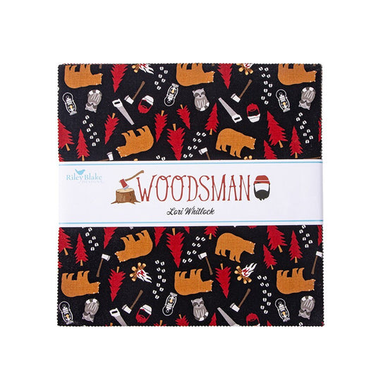 Woodsman 10" Stacker by Lori Whitlock for Riley Blake Designs - 10-13760-42 (42 pieces)