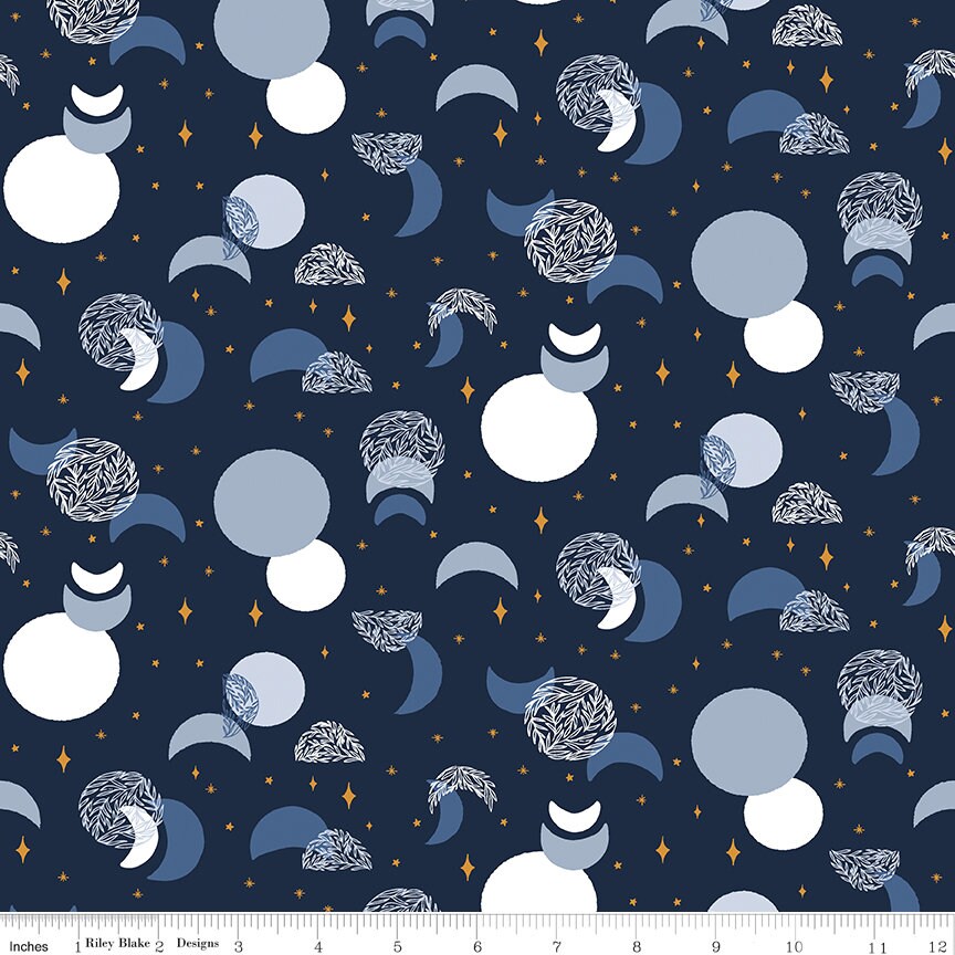 Moonchild Eclipse Midnight Sparkle by Fran Gulick of Cotton and Joy for Riley Blake Designs - SC13822-MIDNIGHT