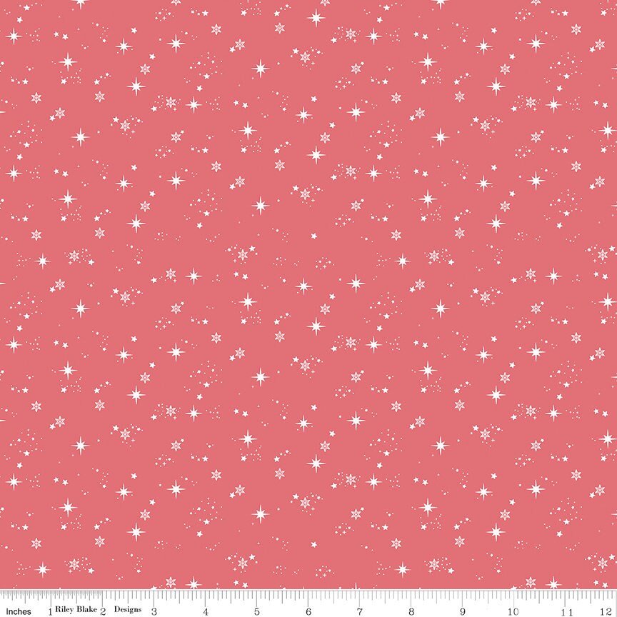 Moonchild Starfall Raspberry by Fran Gulick of Cotton and Joy for Riley Blake Designs - C13825-RASPBERRY