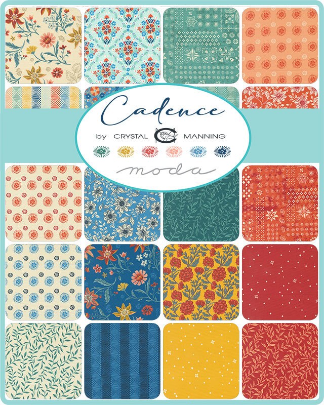 Cadence Jelly Roll by Crystal Manning for Moda Fabrics - 11910JR (40 pieces)