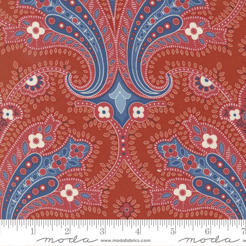 Sunrise Side Indienne Paisley Rust by Minick & Simpson for Moda Fabrics - 14960 14