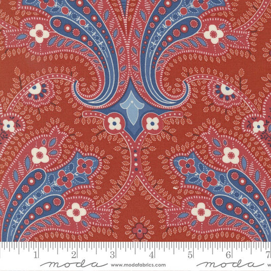Sunrise Side Indienne Paisley Rust by Minick & Simpson for Moda Fabrics - 14960 14