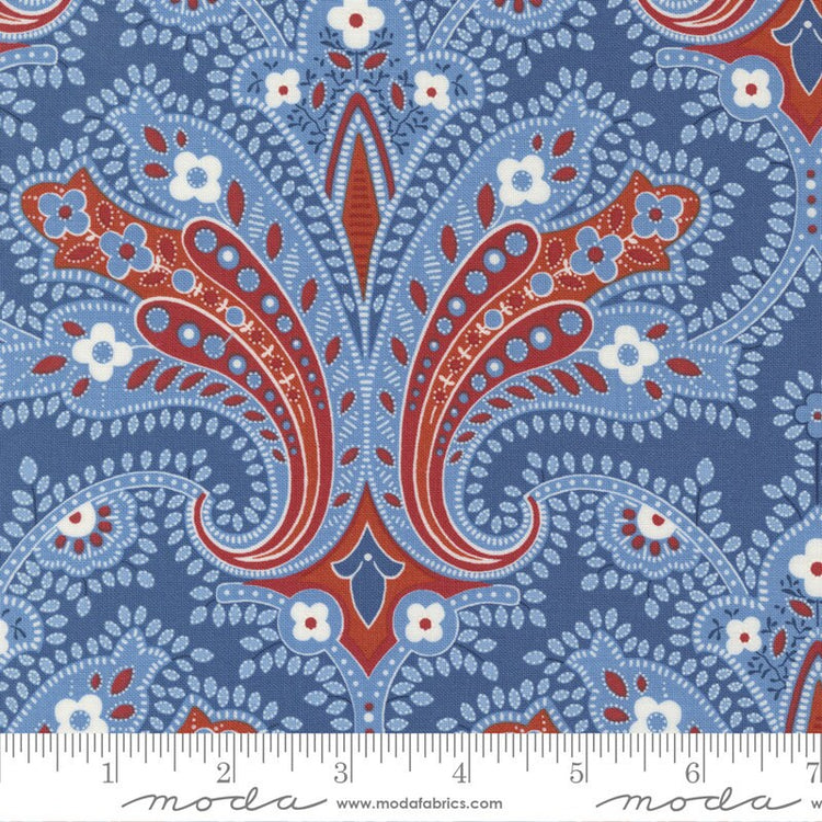 Sunrise Side Indienne Paisley Blue by Minick & Simpson for Moda Fabrics - 14960 16