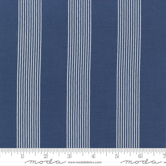 Sunrise Side Stripes Navy by Minick & Simpson for Moda Fabrics - 14966 18