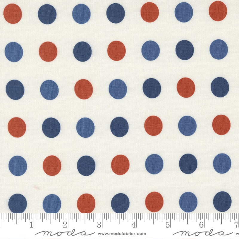 Sunrise Side Polka Dots Cream by Minick & Simpson for Moda Fabrics - 14967 11