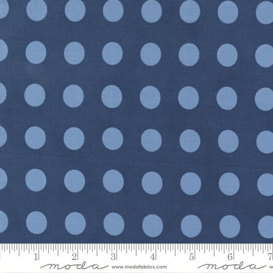 Sunrise Side Polka Dots Navy by Minick & Simpson for Moda Fabrics - 14967 18