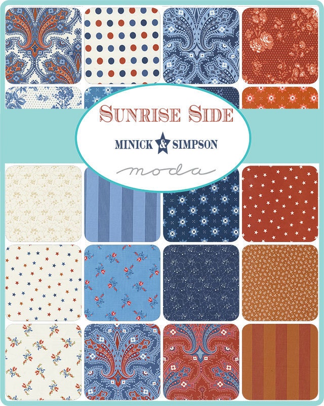 Sunrise Side Charm Pack by Minick & Simpson for Moda Fabrics - 14960PP (42 pieces)