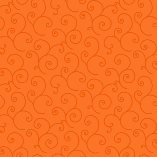 Scroll Tone on Tone Orange by Kim Christopherson of Kimberbell Designs for Maywood Studios - MAS8243-O2
