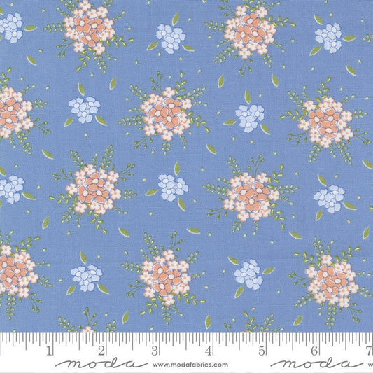 Peachy Keen Blooming Florals Blue by Corey Yoder for Moda Fabrics - 29172 15