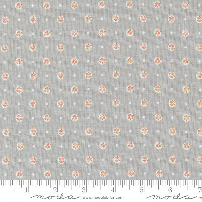 Peachy Keen Posy Polka Blenders Grey by Corey Yoder for Moda Fabrics - 29174 12
