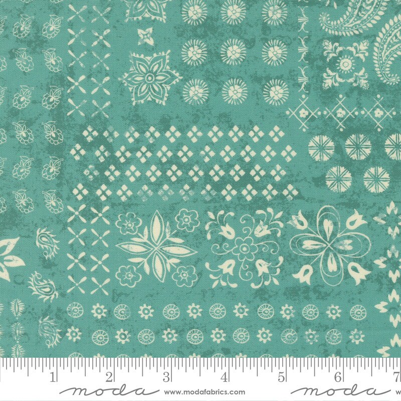 Cadence Bandana Teal by Crystal Manning for Moda Fabrics - 11914 17