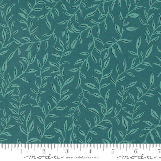 Cadence Vines Dark Teal by Crystal Manning for Moda Fabrics - 11918 18