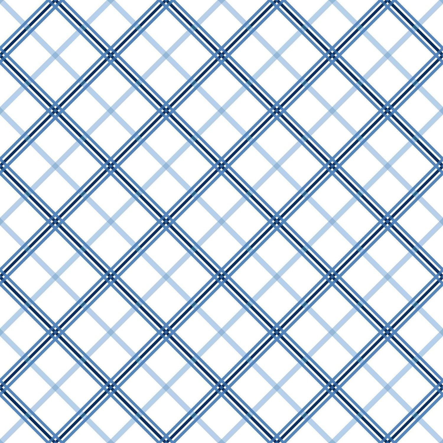 Plaid Blue by Kim Christopherson of Kimberbell Designs for Maywood Studios - MAS8262-B