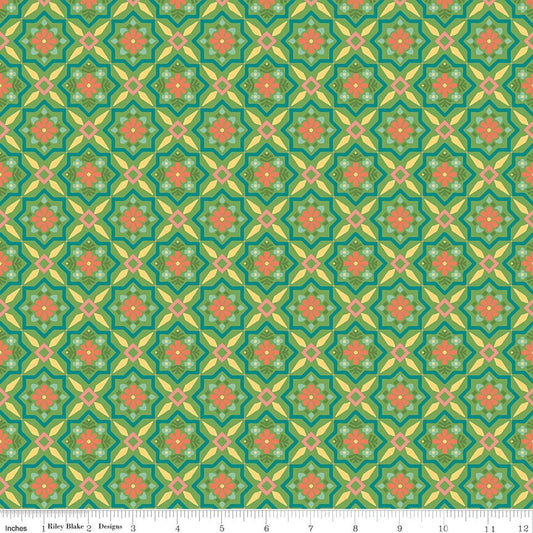 Market Street Tiles Green by Heather Peterson of Anka's Treasures for Riley Blake Designs - C14124-GREEN