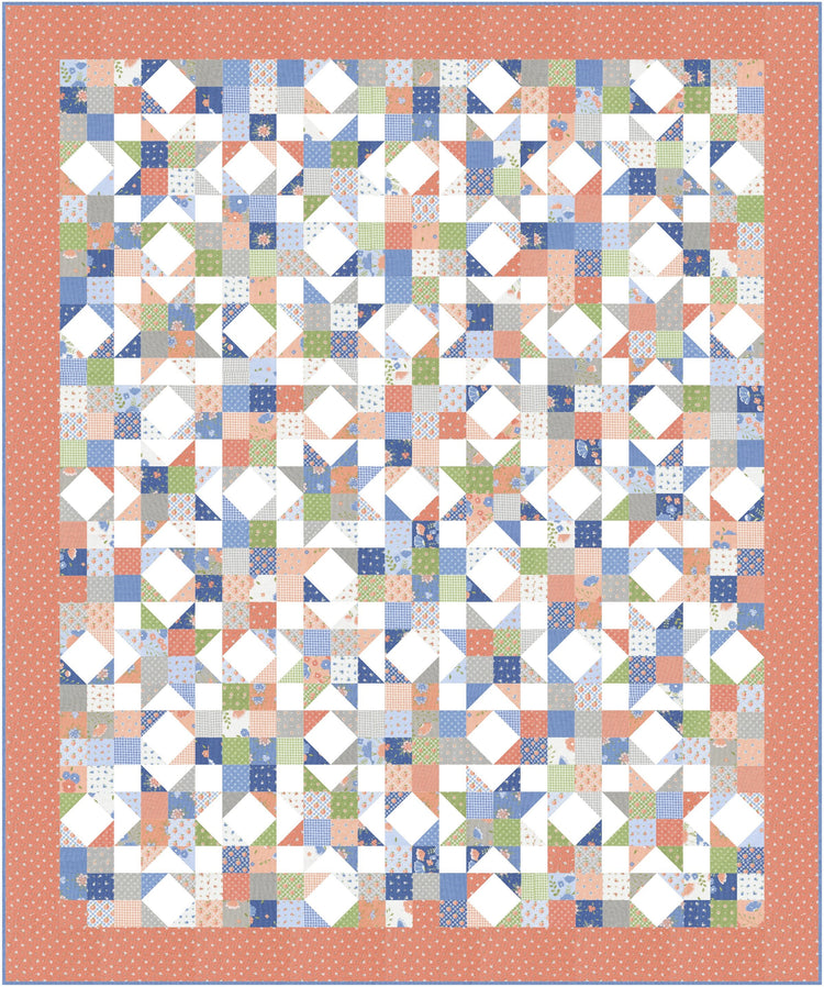 Scrap Basket Stars Quilt Kit with Peachy Keen Fabric by Corey Yoder for Moda Fabrics - quilt kit and pattern