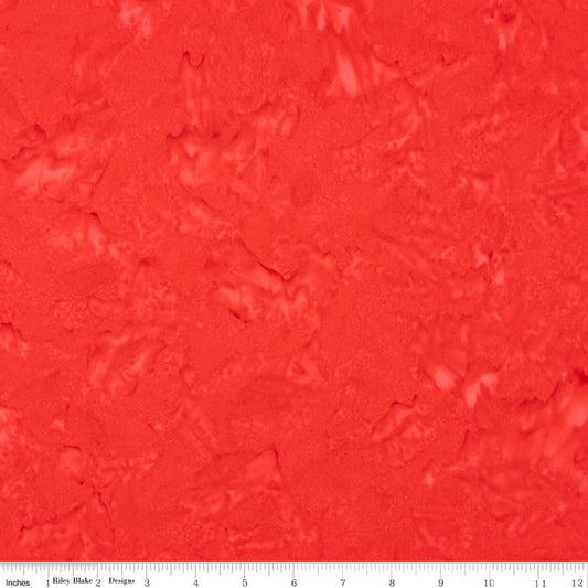 Expressions Batiks Hand-Dyes Tomato Red by Riley Blake Designs - BTAP260