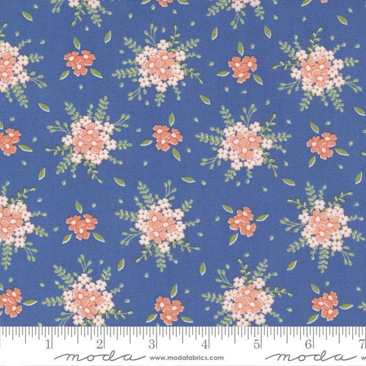 Peachy Keen Blooming Florals Cobalt by Corey Yoder for Moda Fabrics - 29172 16
