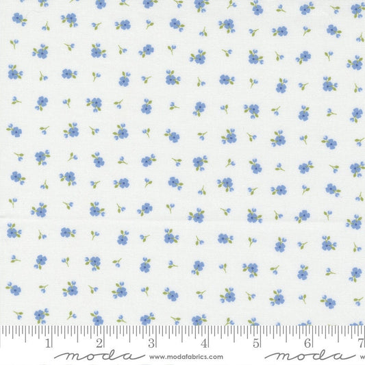 Peachy Keen Pixie Ditsy Off White Blue by Corey Yoder for Moda Fabrics - 29175 21