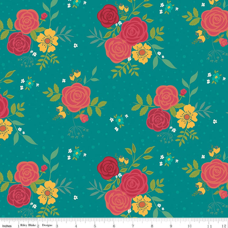 Market Street Main Teal by Heather Peterson of Anka's Treasures for Riley Blake Designs - C14120-TEAL