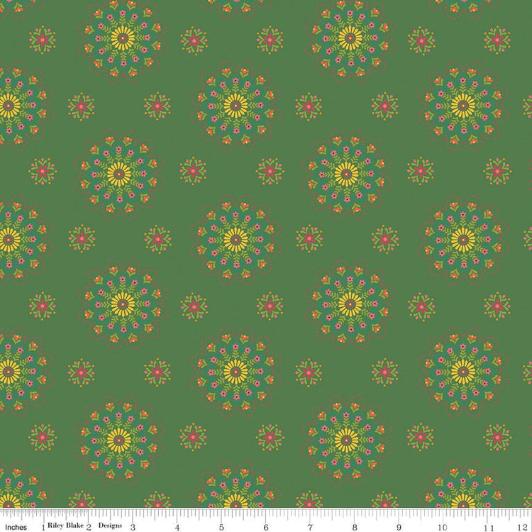 Market Street Medallions Green by Heather Peterson of Anka's Treasures for Riley Blake Designs - C14121-GREEN