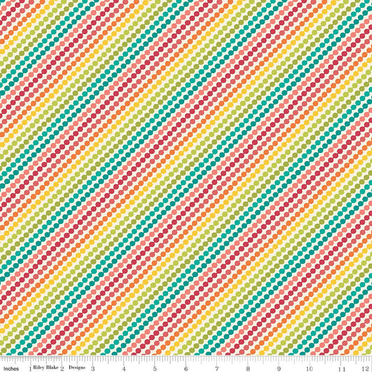 Market Street Rainbow Stripes Cream by Heather Peterson of Anka's Treasures for Riley Blake Designs - C14122-CREAM