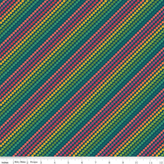 Market Street Rainbow Stripes Navy by Heather Peterson of Anka's Treasures for Riley Blake Designs - C14122-NAVY