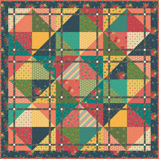 Slice & Dice Quilt Kit with Market Street Fabric by Heather Peterson of Anka's Treasures for Riley Blake Designs - quilt kit and pattern
