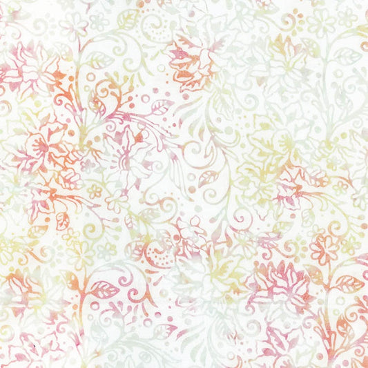 Dandelion Wishes Rosè Stylized Floral Crème by Banyan Batiks Studio for Northcott Fabrics - 83041-14