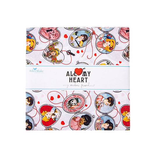 All My Heart 10 inch Stacker by J. Wecker Frisch for Riley Blake Designs - 10-14130-42 (42 pieces)