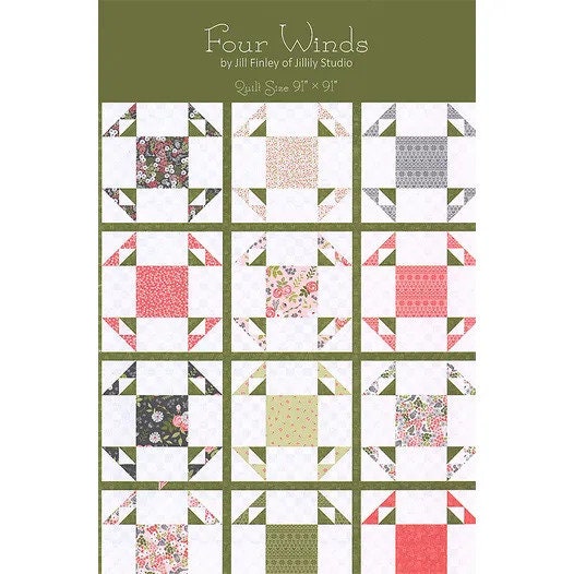 Four Winds Quilt Pattern by Jill Finley of Jillily Studio - Printed Quilt Pattern