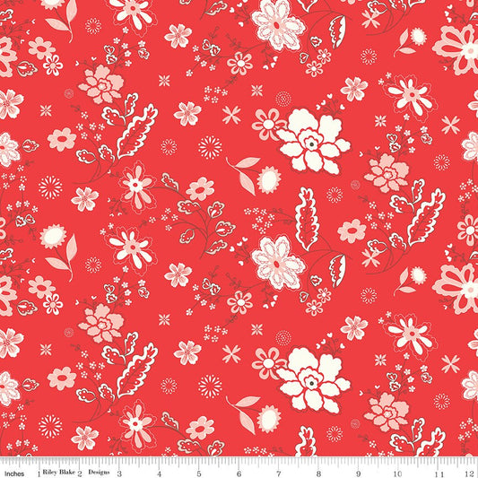 I Love Us Main Red by Sandy Gervais for Riley Blake Designs - C13960-RED