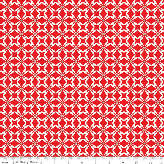 I Love Us Tiled Hearts Red by Sandy Gervais for Riley Blake Designs - C13963-RED