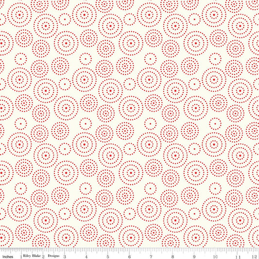I Love Us Circle Dots Cream by Sandy Gervais for Riley Blake Designs - C13965-CREAM