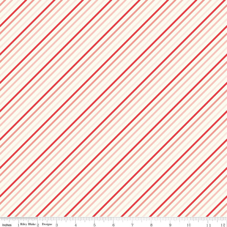 I Love Us Stripes Cream by Sandy Gervais for Riley Blake Designs - C13966-CREAM