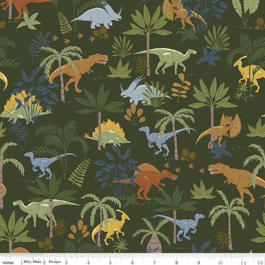 Cretaceous Jungle Dinos Hunter by Amanda Niederhauser for Riley Blake Designs - C14101-HUNTER