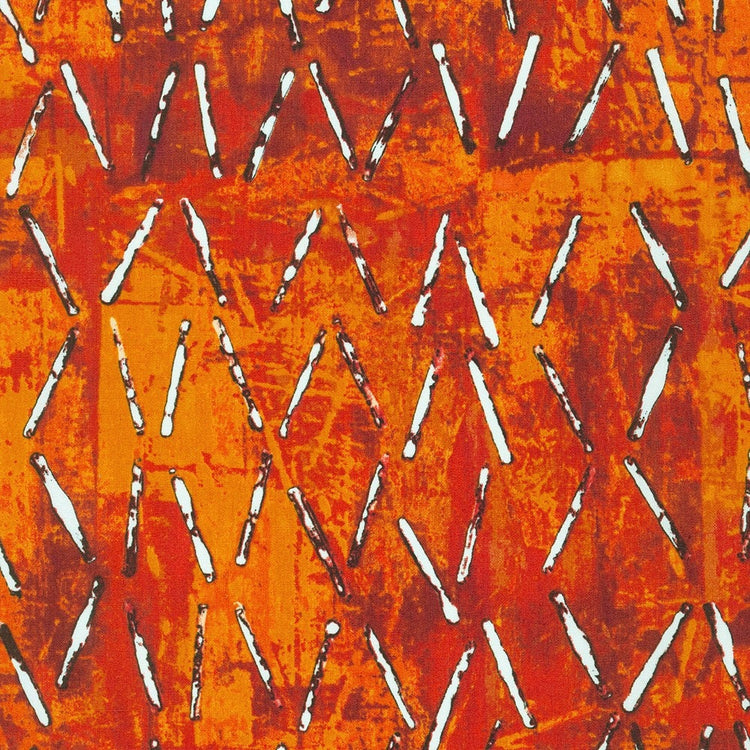 Wishwell Flame by Leslie Tucker Jenison for Robert Kaufman Fabrics - ANJ-22097-101