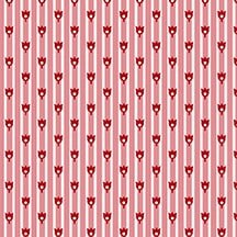 Valentine Wishes Small Wallpaper Stripe Pink by Stacy West of Buttermilk Basin for Henry Glass & Co - 1023-28