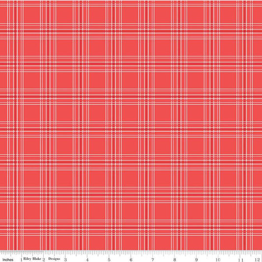 My Valentine Plaid Red by Echo Park Paper for Riley Blake Designs - C14155-RED