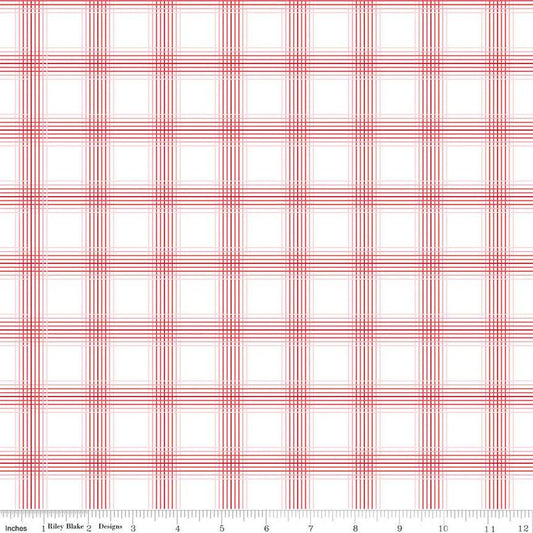 My Valentine Plaid White by Echo Park Paper for Riley Blake Designs - C14155-WHITE