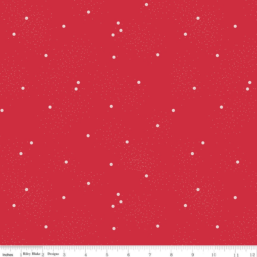 Dainty Daisy Riley Red by Beverly McCullough for Riley Blake Designs - C665-RILEYRED