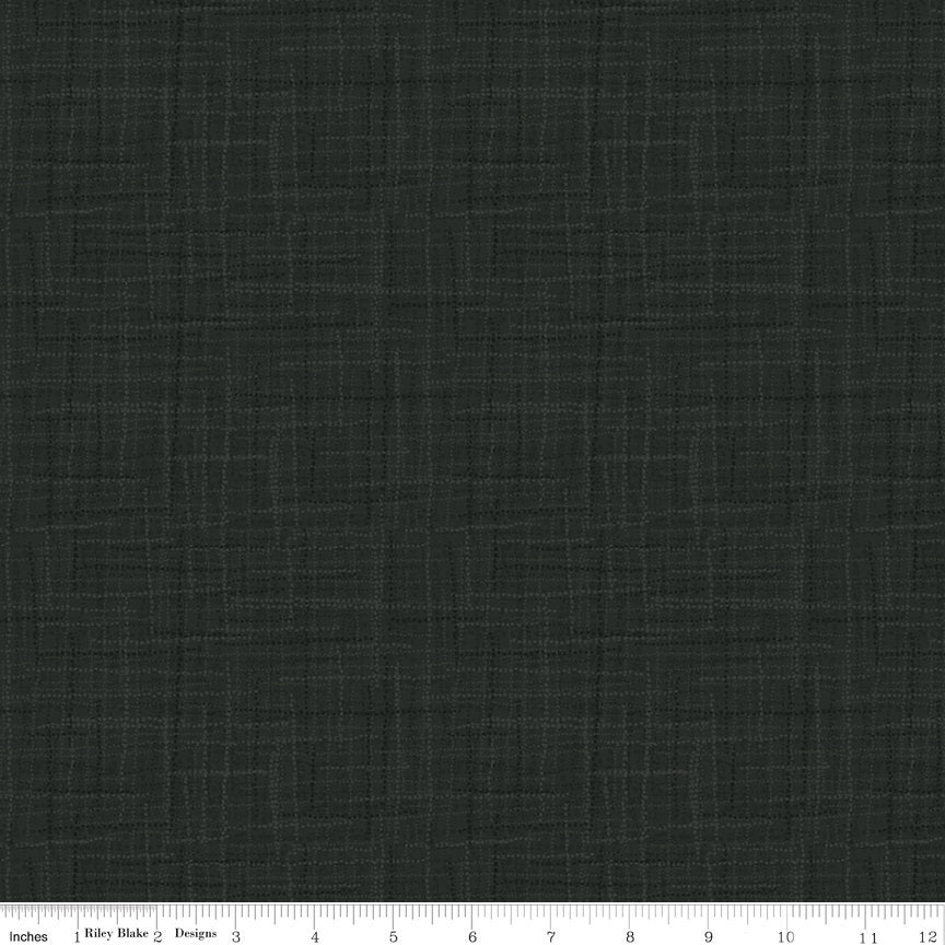 Grasscloth Cottons Black by Heather Peterson for Riley Blake Designs - C780- BLACK