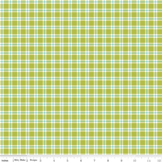Spring's In Town Plaid Green by Sandy Gervais for Riley Blake Designs - C14212-GREEN