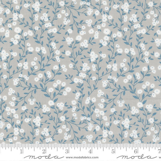 Old Glory Small Floral Vines Silver by Lella Boutique for Moda Fabrics - 5201 12