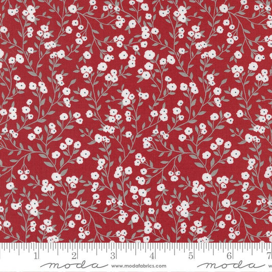 Old Glory Small Floral Vines Red by Lella Boutique for Moda Fabrics - 5201 15