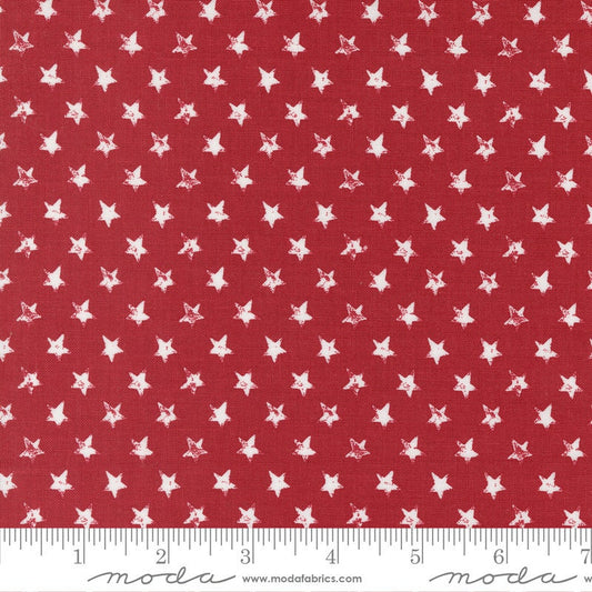 Old Glory Star Spangled American Stars Red by Lella Boutique for Moda Fabrics - 5204 15