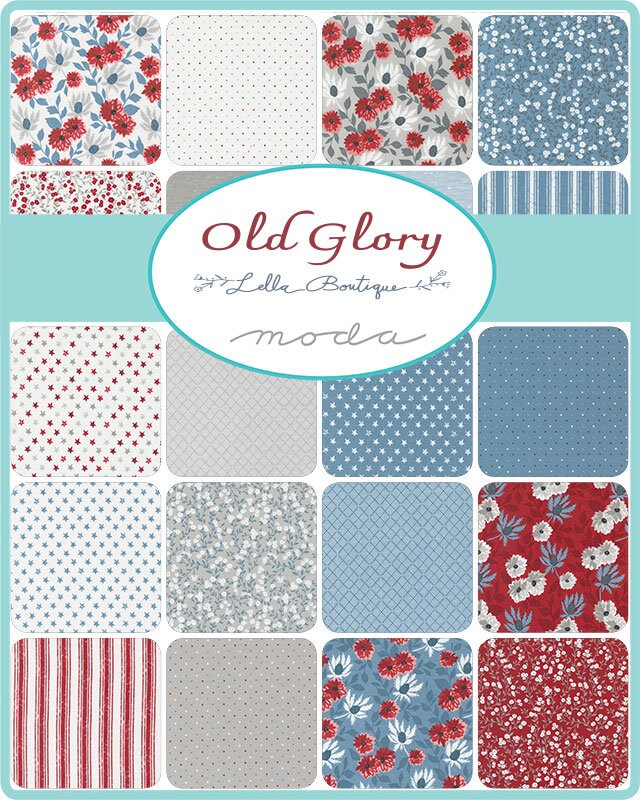 Old Glory Jelly Roll by Lella Boutique for Moda Fabrics - 5200JR 40 Assorted pieces