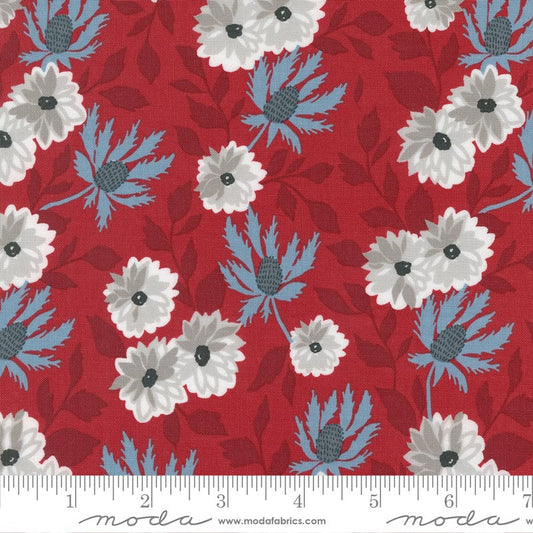 Old Glory Liberty Bouquet Florals Red by Lella Boutique for Moda Fabrics - 5200 15