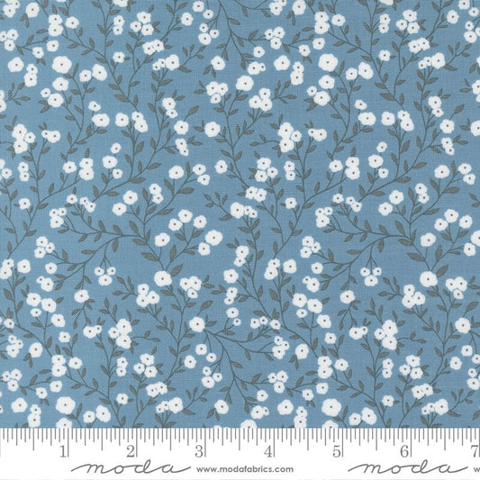 Old Glory Small Floral Vines Sky by Lella Boutique for Moda Fabrics - 5201 13